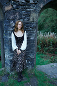 Load image into Gallery viewer, Stevie Midi Dress in Coal Folklore Ribbon Print