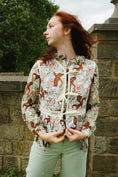 Load image into Gallery viewer, Alys Waistcoat in Mystical Swirl Print - Olivia Annabelle - original_value - medieval - historical