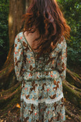 Load image into Gallery viewer, Carys Dress in Mythical Swirl Print - Olivia Annabelle - original_value - medieval - historical