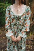 Load image into Gallery viewer, Carys Dress in Mythical Swirl Print - Olivia Annabelle - original_value - medieval - historical
