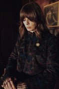 Load image into Gallery viewer, Cathy Jacket in Claret Haunting Print - Olivia Annabelle - original_value - medieval - historical