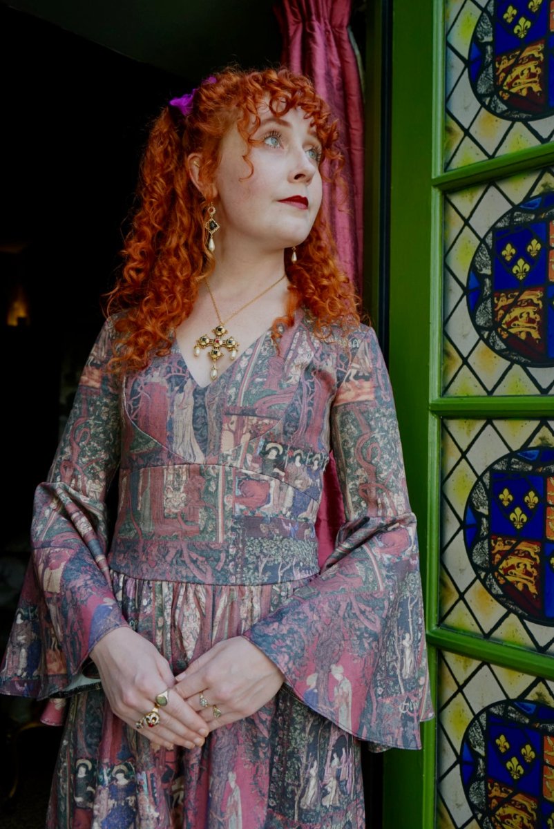 Faelynn Dress in Rossetti Tapestry Print - Olivia Annabelle - #original_value - #medieval - #historical