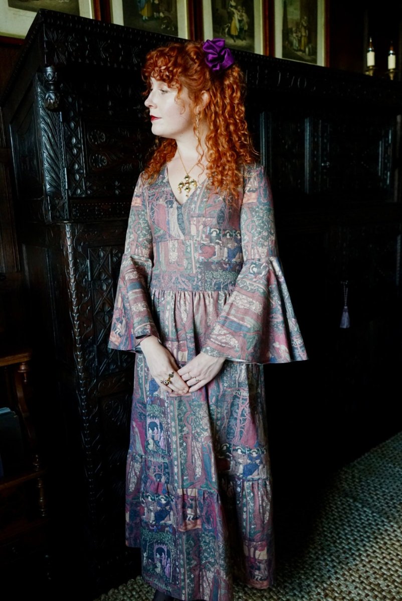 Faelynn Dress in Rossetti Tapestry Print - Olivia Annabelle - #original_value - #medieval - #historical