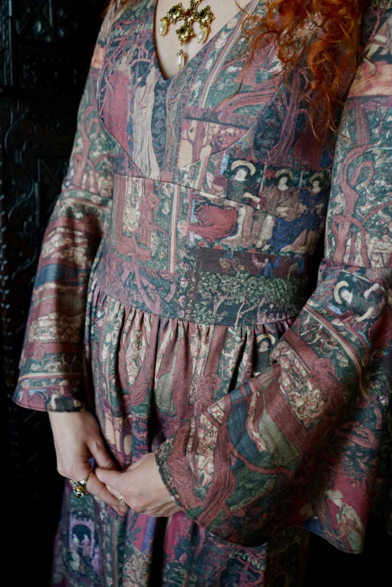 Faelynn Dress in Rossetti Tapestry Print - Olivia Annabelle - #original_value - #medieval - #historical