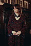 Load image into Gallery viewer, Lowri Dress in Crimson Haunting Print - Olivia Annabelle - original_value - medieval - historical