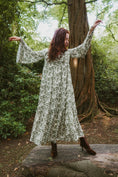 Load image into Gallery viewer, Lowri Dress in Green Draco Print - Olivia Annabelle - original_value - medieval - historical