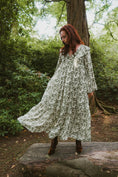 Load image into Gallery viewer, Lowri Dress in Green Draco Print - Olivia Annabelle - original_value - medieval - historical