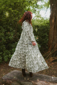 Load image into Gallery viewer, Lowri Dress in Green Draco Print - Olivia Annabelle - original_value - medieval - historical