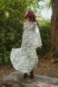 Load image into Gallery viewer, Lowri Dress in Green Draco Print - Olivia Annabelle - original_value - medieval - historical