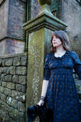 Load image into Gallery viewer, Marian Dress in Midnight Haunting Print - Olivia Annabelle - original_value - medieval - historical