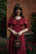 Load image into Gallery viewer, Marian Dress in Wine Arthur Print - Olivia Annabelle - original_value - medieval - historical