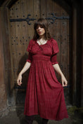 Load image into Gallery viewer, Marian Dress in Wine Arthur Print - Olivia Annabelle - original_value - medieval - historical