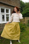 Load image into Gallery viewer, Seren Skirt in Golden Flower Print - Olivia Annabelle - original_value - medieval - historical