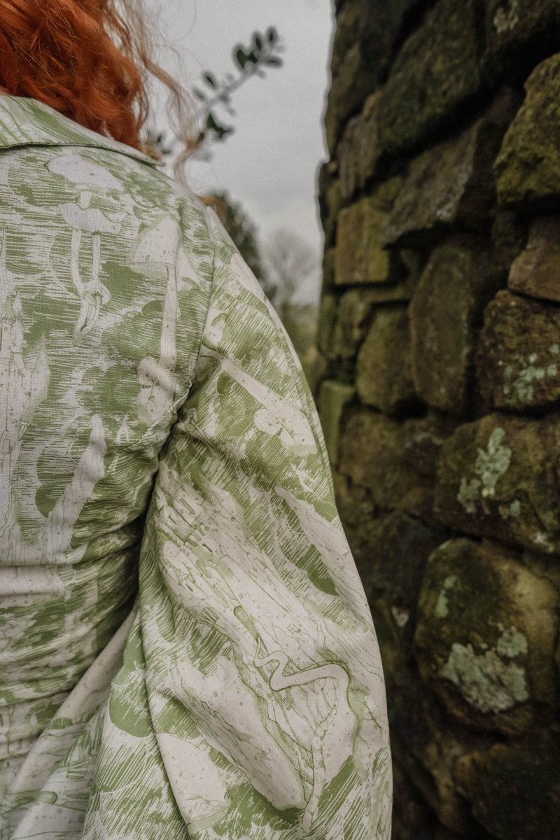Wing of Dragon Blouse in Ulvaag Dragon print - Olivia Annabelle - #original_value - #medieval - #historical