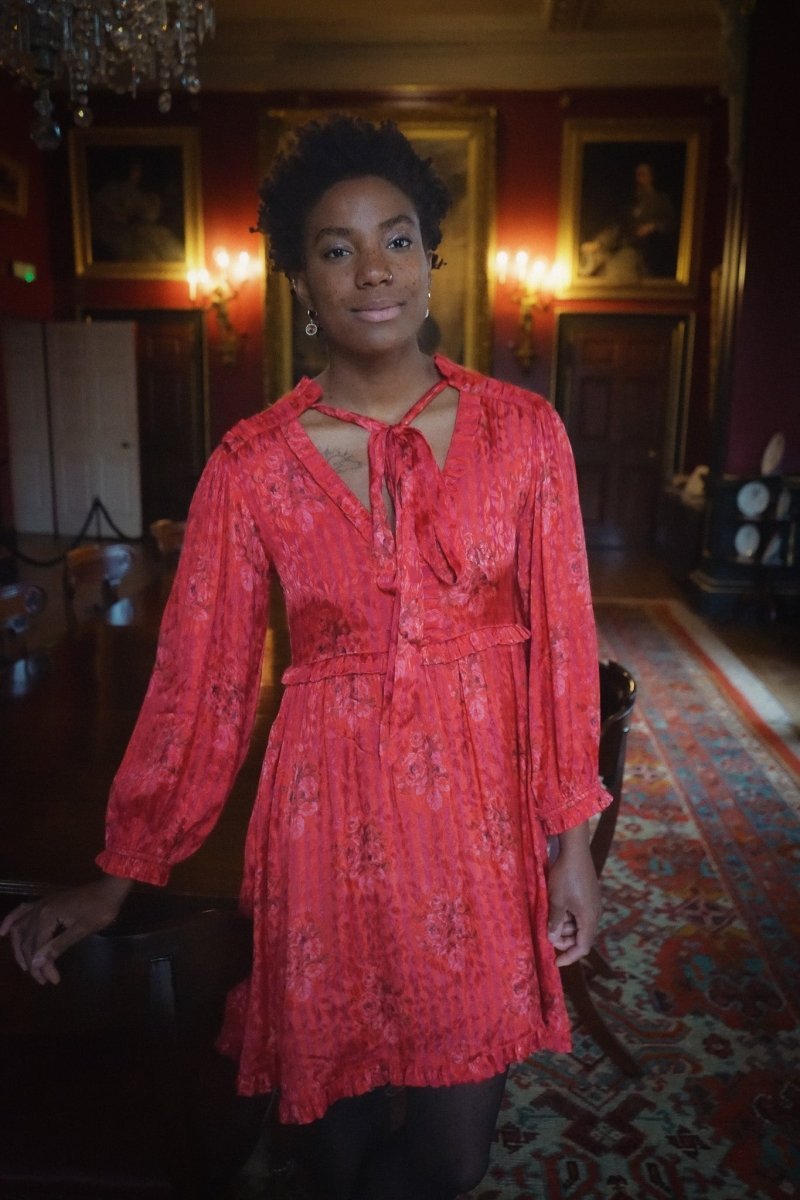*Sample* Aurora Dress in Bouquet Stripe Print - Olivia Annabelle - #original_value - #medieval - #historical