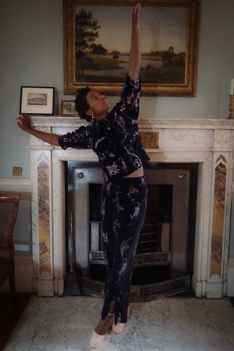 *Sample* Ondine Jacket in Dancing Swan Embroidery - Olivia Annabelle - #original_value - #medieval - #historical