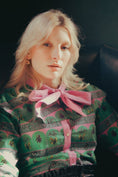 Load image into Gallery viewer, *Sample* Wilde Blouse in Monstrous Orchid Print - Olivia Annabelle - #original_value - #medieval - #historical