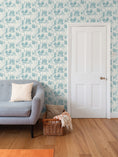 Load image into Gallery viewer, Vauxhall Gardens Powder Blue Toile Wallpaper
