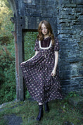Load image into Gallery viewer, Laura Dress in Damson Folklore Ribbon Print
