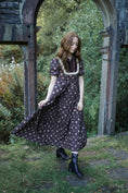 Load image into Gallery viewer, Laura Dress in Damson Folklore Ribbon Print
