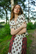 Load image into Gallery viewer, Uthyr Blouse in Ticking Dragon Cameo Print
