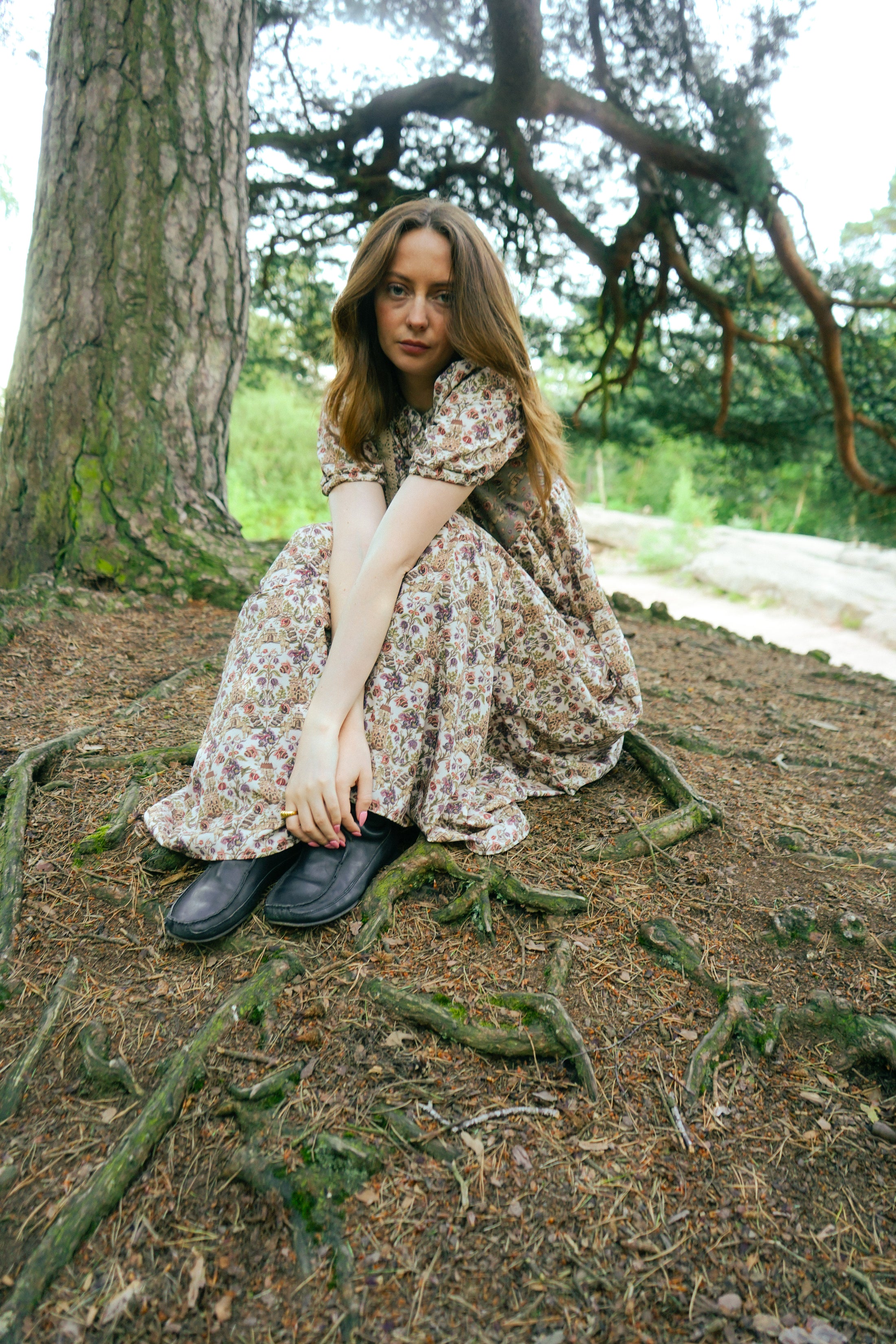 Laura Dress in Patchwork Castell Print