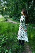 Load image into Gallery viewer, Marian Dress in Ticking Dragon Cameo Print
