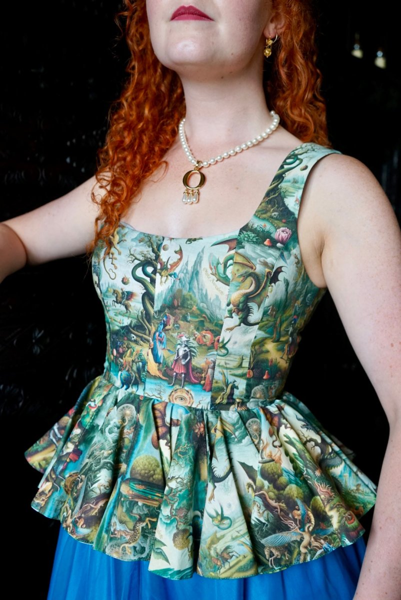 Boleyn Bodice in Bosch Print - Olivia Annabelle - #original_value - #medieval - #historical