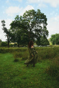 Load image into Gallery viewer, Carys Dress in Green Arthur Print - Olivia Annabelle - original_value - medieval - historical
