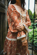 Load image into Gallery viewer, Carys Dress in Red Draco Print - Olivia Annabelle - original_value - medieval - historical
