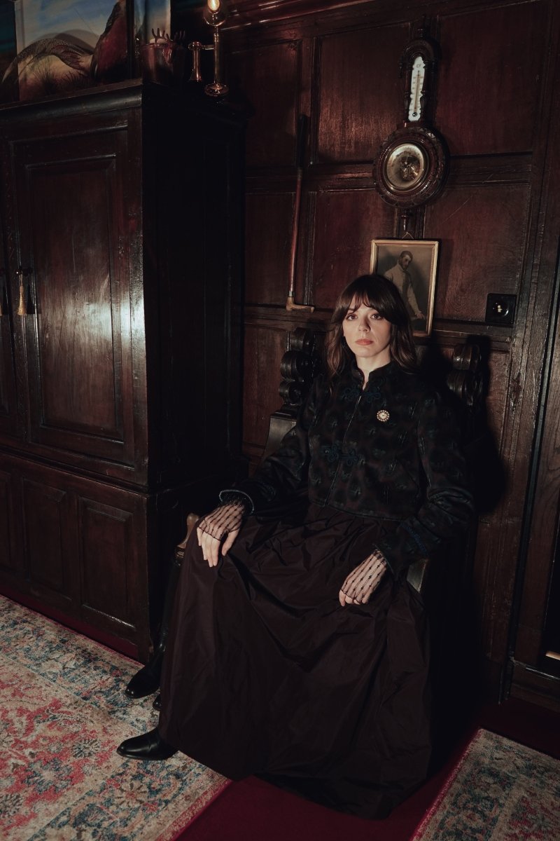 Cathy Jacket in Claret Haunting Print - Olivia Annabelle - original_value - medieval - historical