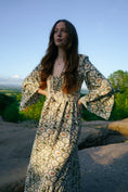 Load image into Gallery viewer, Ceridwen Dress in Folklore Ribbon Print - Olivia Annabelle - original_value - medieval - historical
