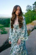 Load image into Gallery viewer, Ceridwen Dress in Folklore Ribbon Print - Olivia Annabelle - original_value - medieval - historical
