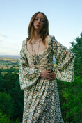 Load image into Gallery viewer, Ceridwen Dress in Folklore Ribbon Print - Olivia Annabelle - original_value - medieval - historical
