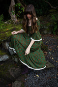 Load image into Gallery viewer, Chloe Dress in Moss Dragon Cameo Print - Olivia Annabelle - original_value - medieval - historical
