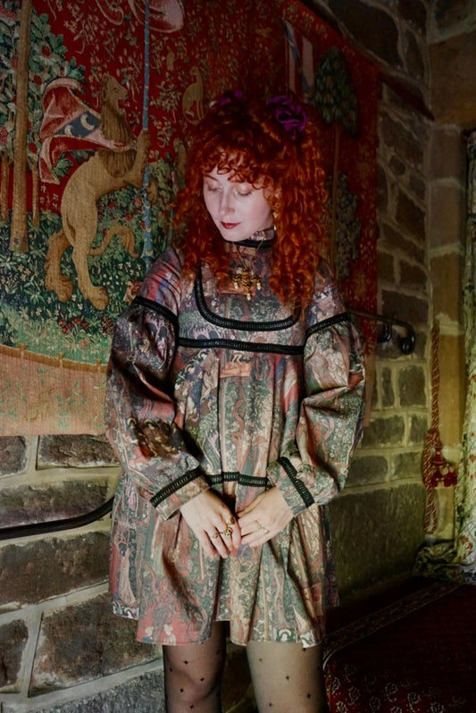 Elvina Dress in Rossetti Tapestry Print - Olivia Annabelle - #original_value - #medieval - #historical