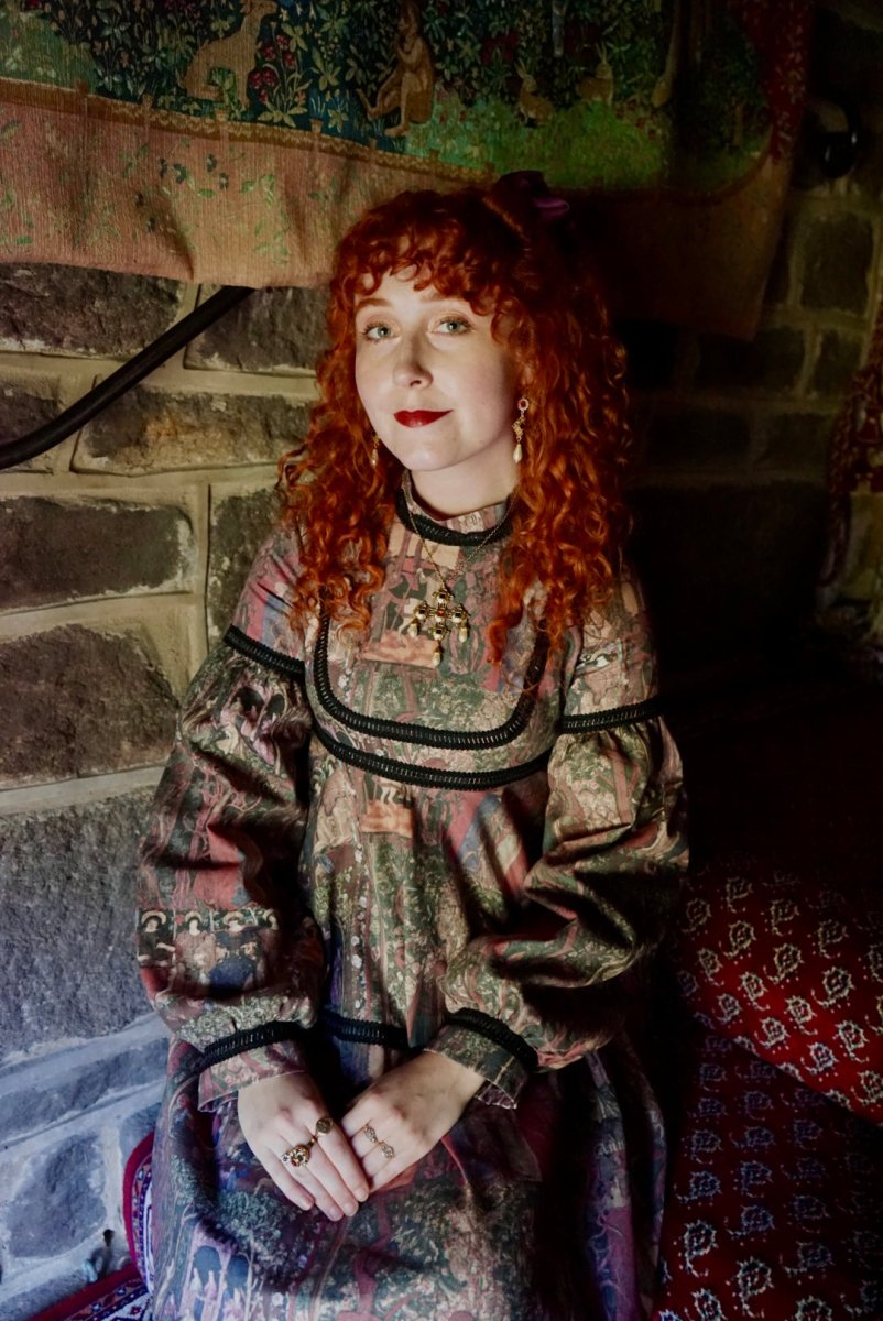 Elvina Dress in Rossetti Tapestry Print - Olivia Annabelle - #original_value - #medieval - #historical