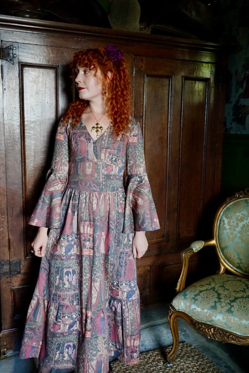 Faelynn Dress in Rossetti Tapestry Print - Olivia Annabelle - #original_value - #medieval - #historical