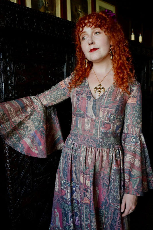 Faelynn Dress in Rossetti Tapestry Print - Olivia Annabelle - #original_value - #medieval - #historical