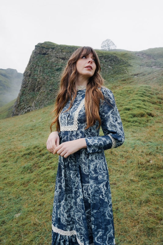 Florence Dress in Wuthering Print - Olivia Annabelle - original_value - medieval - historical