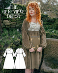 Load image into Gallery viewer, Genevieve Dress – Medieval Panelled Bodice Dress PDF Sewing Pattern - Olivia Annabelle - original_value - medieval - historical
