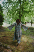 Load image into Gallery viewer, Lowri Dress in Cornflower Draco Print - Olivia Annabelle - original_value - medieval - historical
