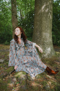 Load image into Gallery viewer, Lowri Dress in Cornflower Draco Print - Olivia Annabelle - original_value - medieval - historical
