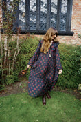 Load image into Gallery viewer, Lowri Dress in Jet Dragon Cameo Print - Olivia Annabelle - original_value - medieval - historical
