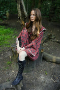 Load image into Gallery viewer, Lowri Mini Dress in Ruby Dragon Cameo Print - Olivia Annabelle - original_value - medieval - historical
