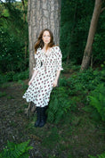 Load image into Gallery viewer, Marian Dress in Ticking Dragon Cameo Print - Olivia Annabelle - original_value - medieval - historical
