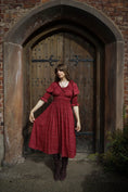 Load image into Gallery viewer, Marian Dress in Wine Arthur Print - Olivia Annabelle - original_value - medieval - historical
