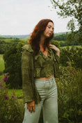 Load image into Gallery viewer, Nia Top in Green Arthur Print - Olivia Annabelle - original_value - medieval - historical
