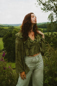 Load image into Gallery viewer, Nia Top in Green Arthur Print - Olivia Annabelle - original_value - medieval - historical
