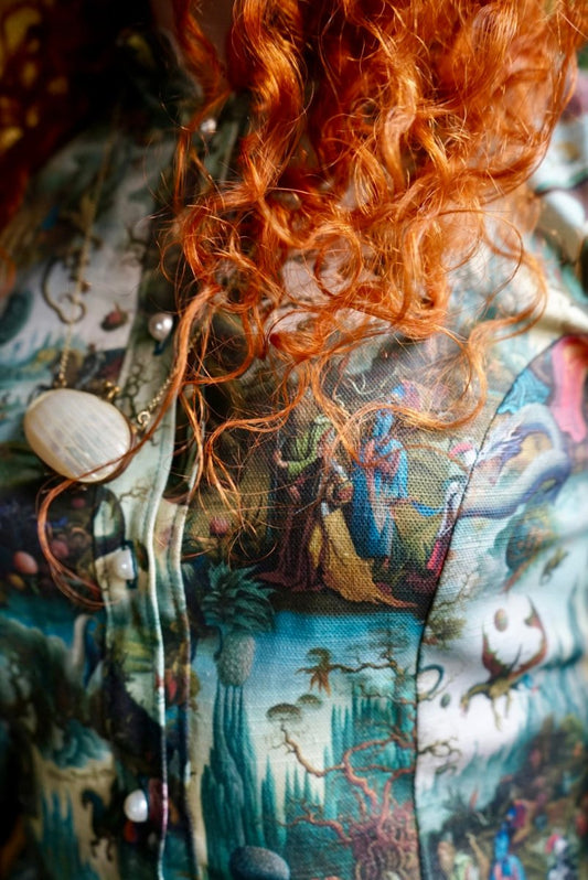 Olivia Blouse in Bosch Print - Olivia Annabelle - #original_value - #medieval - #historical